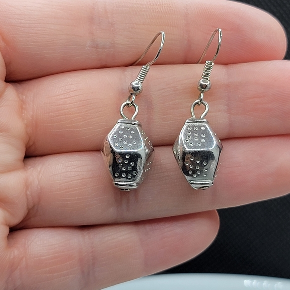 Silver Drop Earrings - Picture 5 of 6